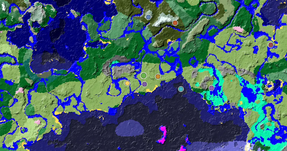 a Mansion Within Reach Near a Plains Spawn — biome and structure map