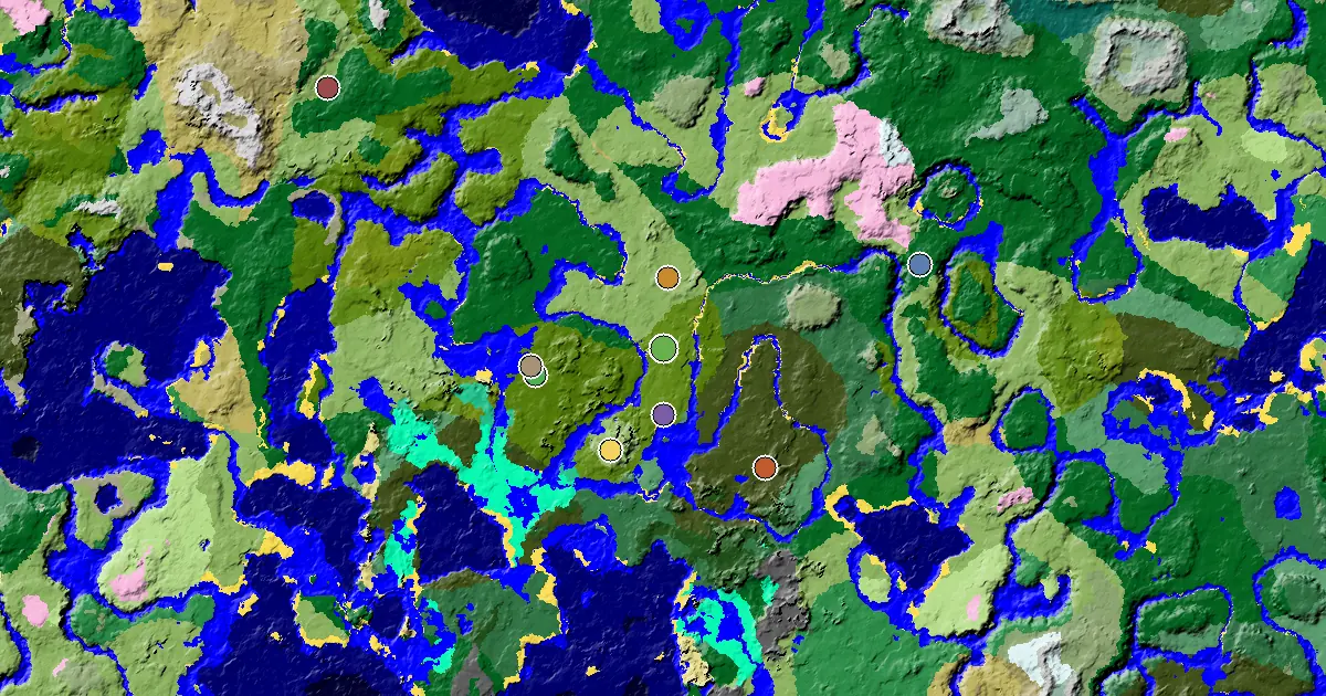 Sparse Jungle Spawn — a Mansion Within Reach — biome and structure map