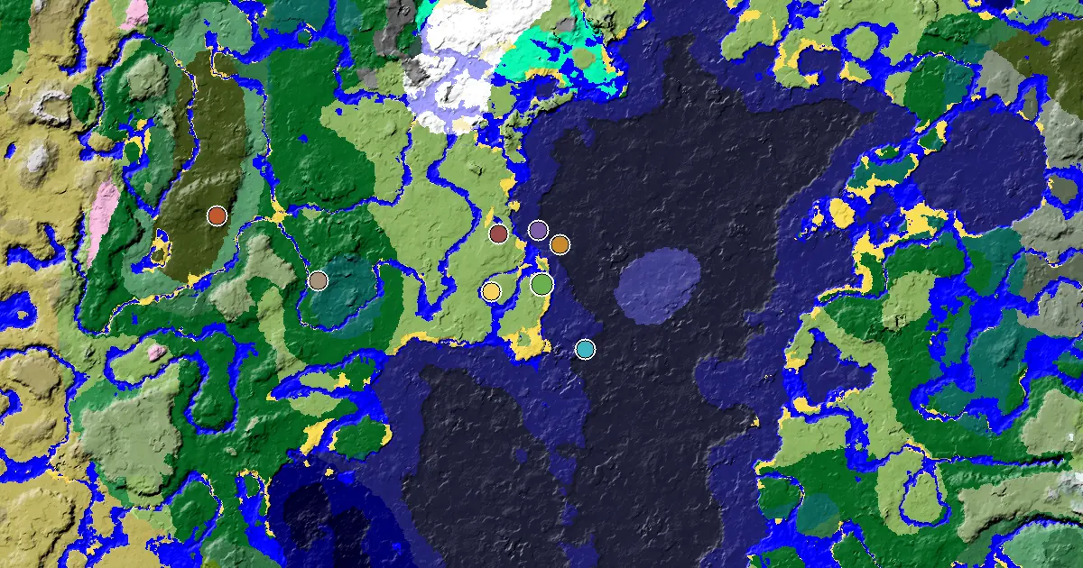 Minecraft Plains Seed: a Village Close to Spawn — biome and structure map