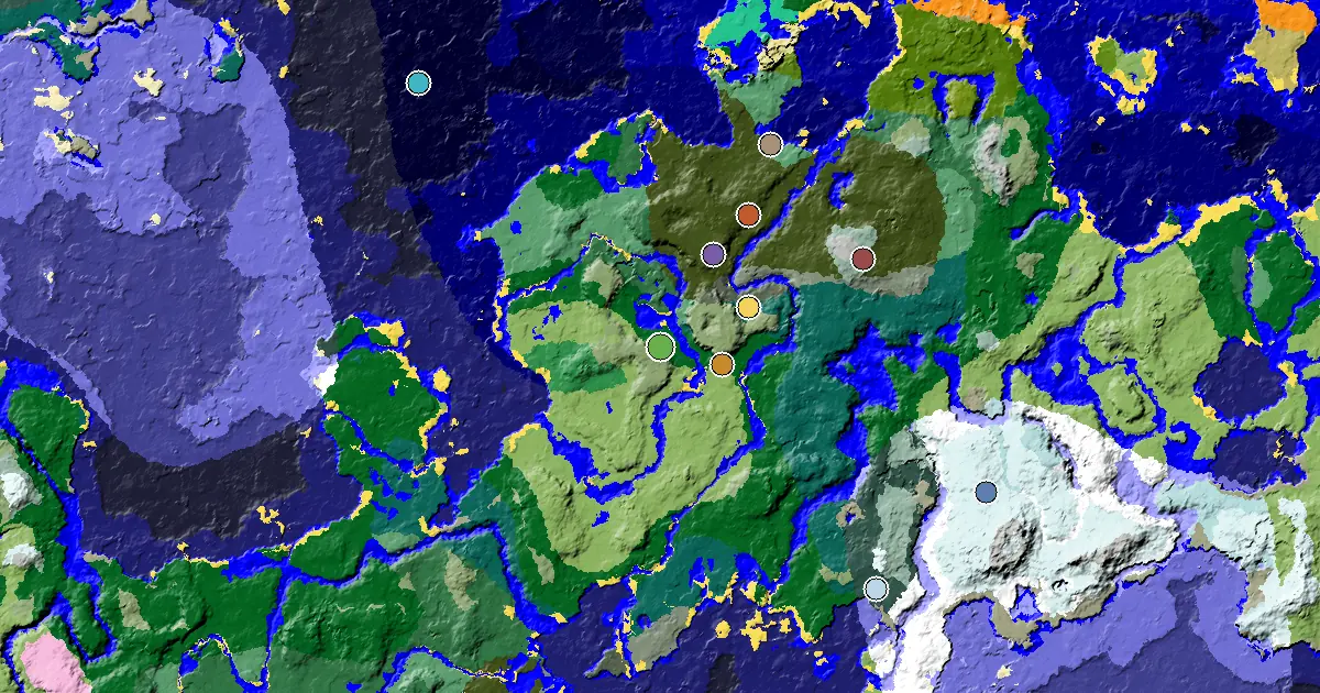 Minecraft Forest Seed: a Mansion Within Reach — biome and structure map