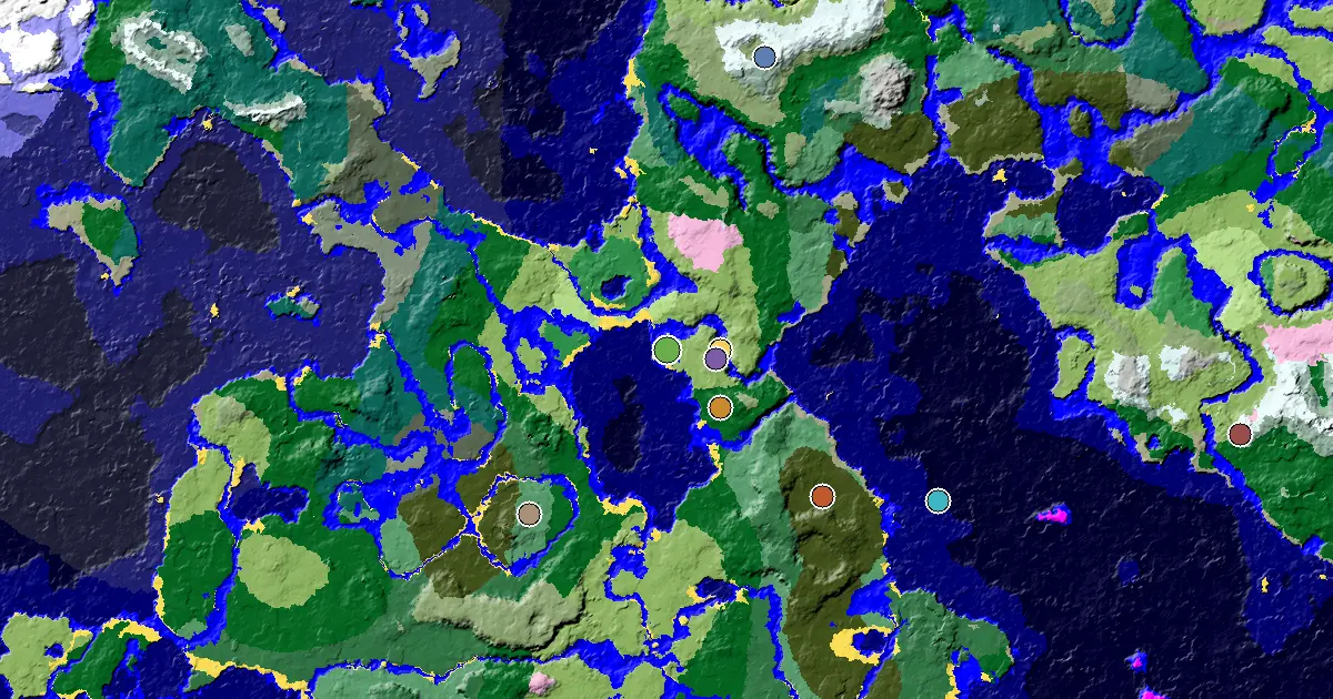 Minecraft Plains Seed: a Village Beside Spawn — biome and structure map