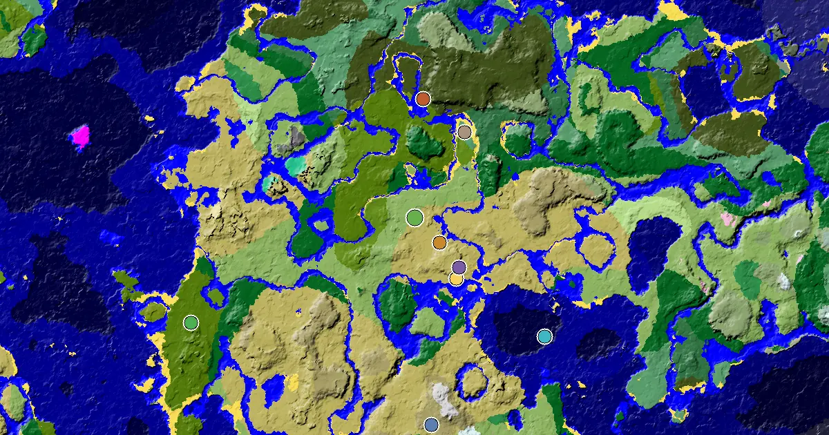 Savanna Spawn — a Mansion Within Reach — biome and structure map