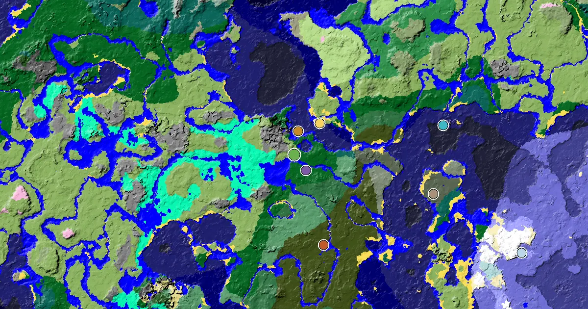 Plains Seed With a Mansion Within Reach — biome and structure map around spawn