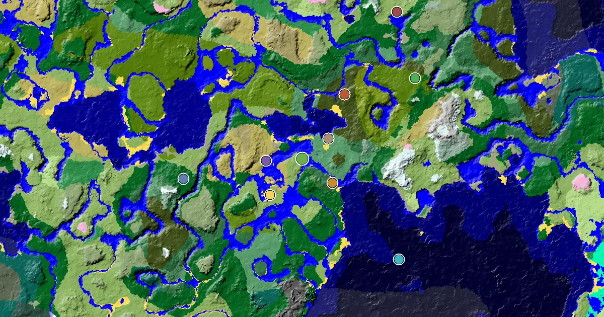 Forest Seed With a Mansion Within Reach — biome and structure map