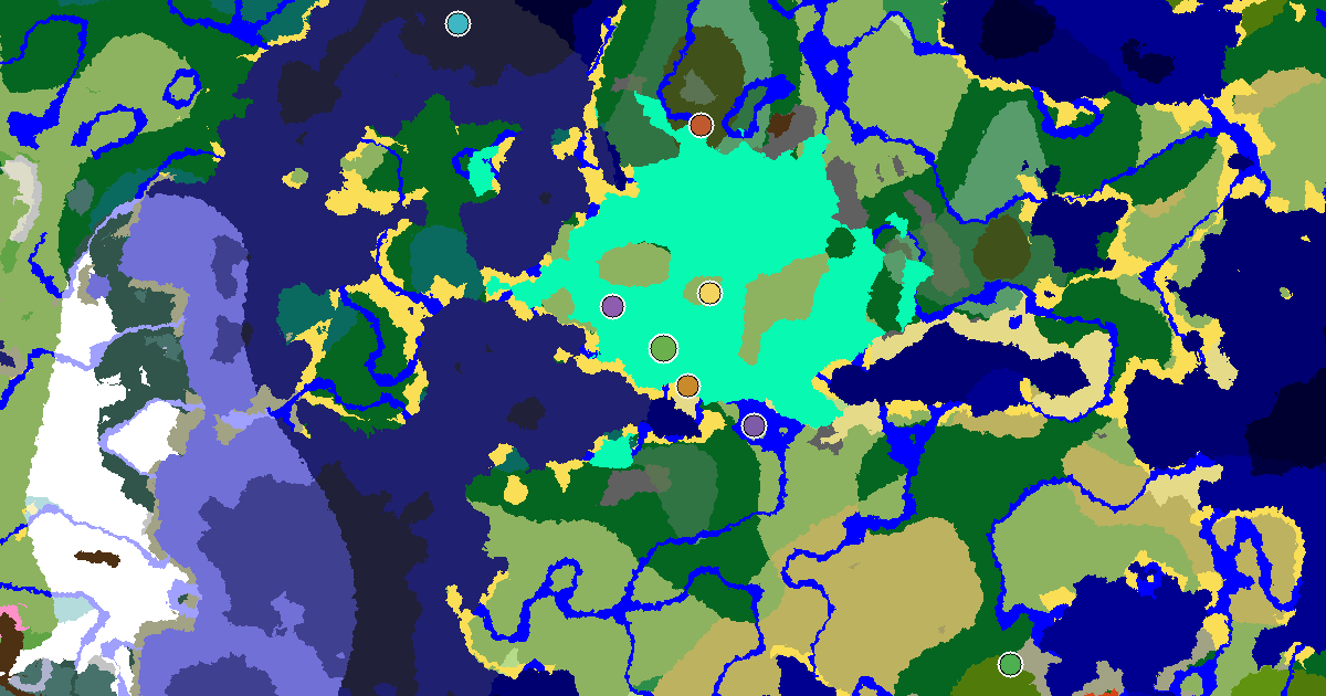 a Mansion Within Reach Near a Swamp Spawn — biome and structure map around spawn
