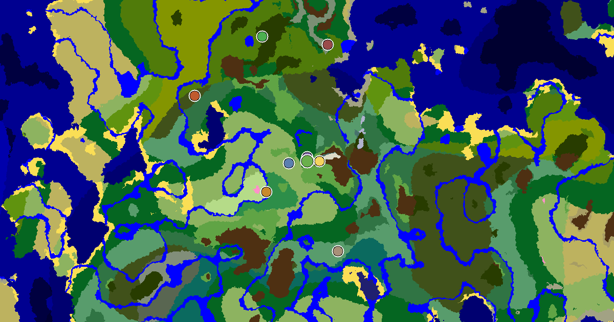 Minecraft Forest Seed: an Ancient City Under Spawn — biome and structure map