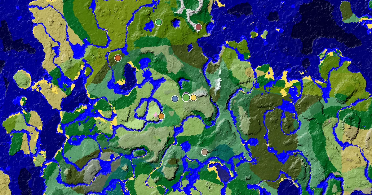 Minecraft Forest Seed: an Ancient City Under Spawn — biome and structure map around spawn