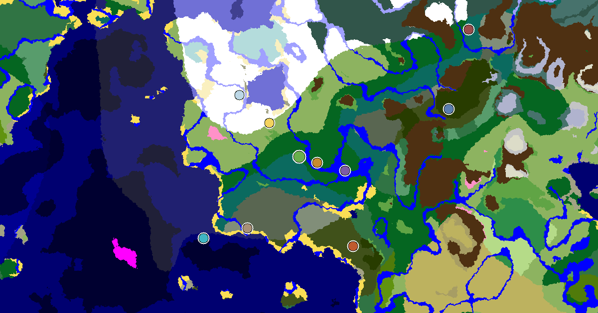 Taiga Spawn — a Mansion Within Reach — biome and structure map