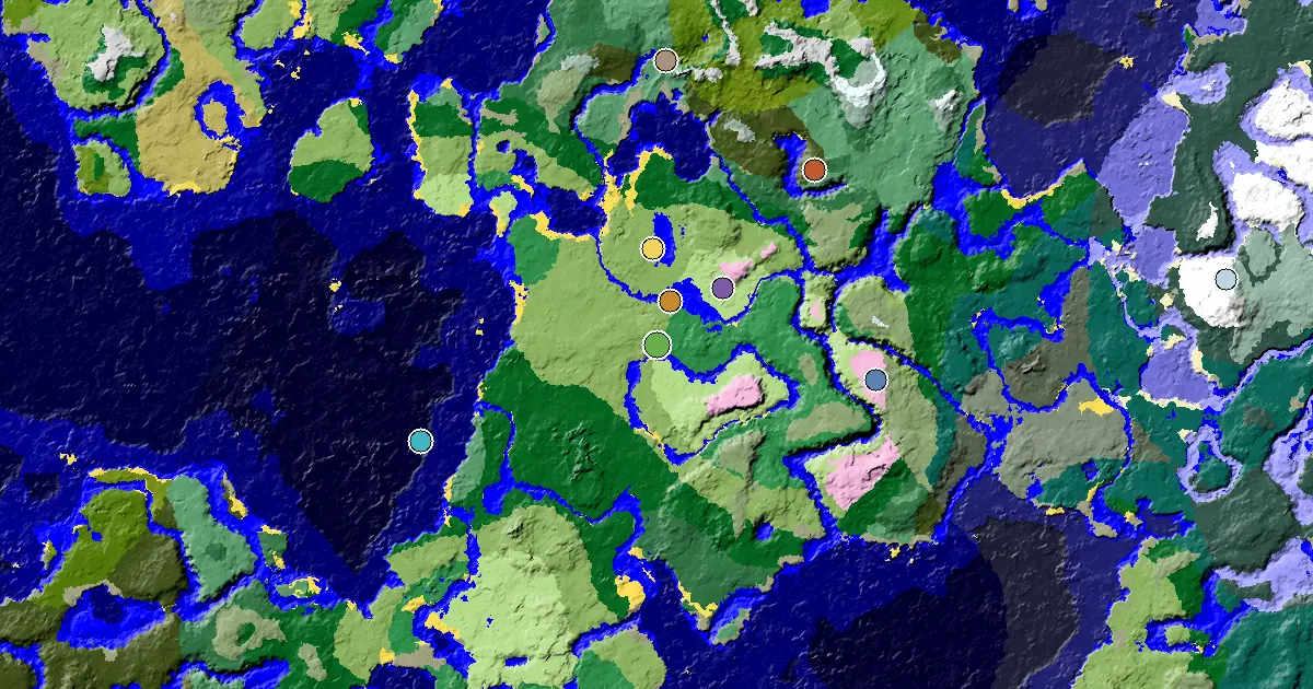 Minecraft Plains Seed: a Mansion Within Reach — biome and structure map