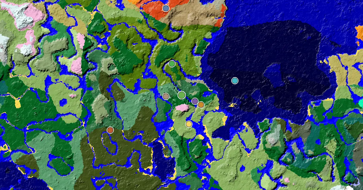 a Mansion Within Reach Near a Forest Spawn — biome and structure map