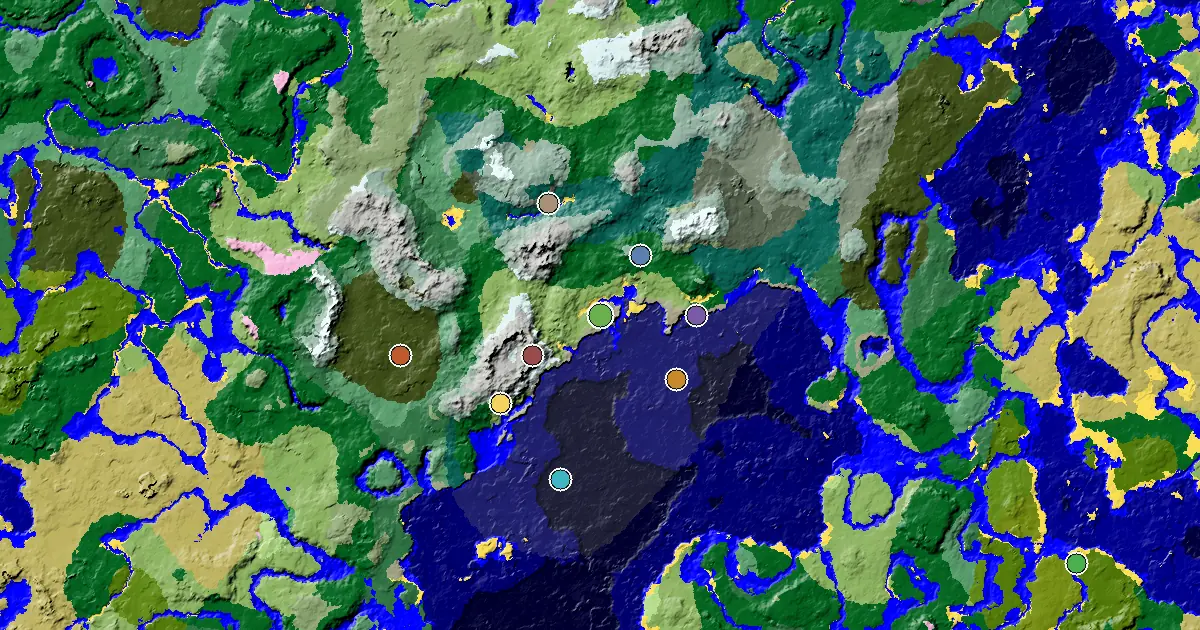 Plains Spawn — an Ancient City Under Spawn — biome and structure map