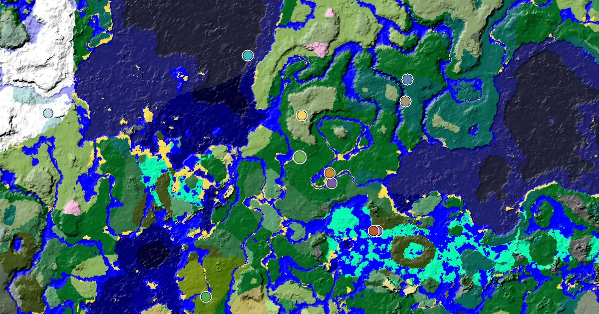 Minecraft Forest Seed: a Mansion Within Reach — biome and structure map
