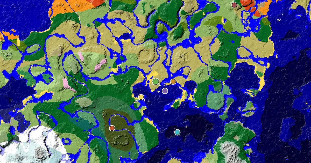 Minecraft Savanna Seed: a Mansion Within Reach — biome and structure map