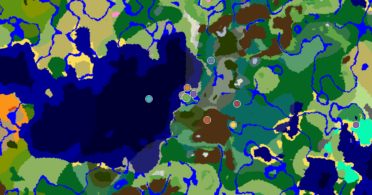 Birch Forest Seed With a Woodland Mansion Nearby — biome and structure map