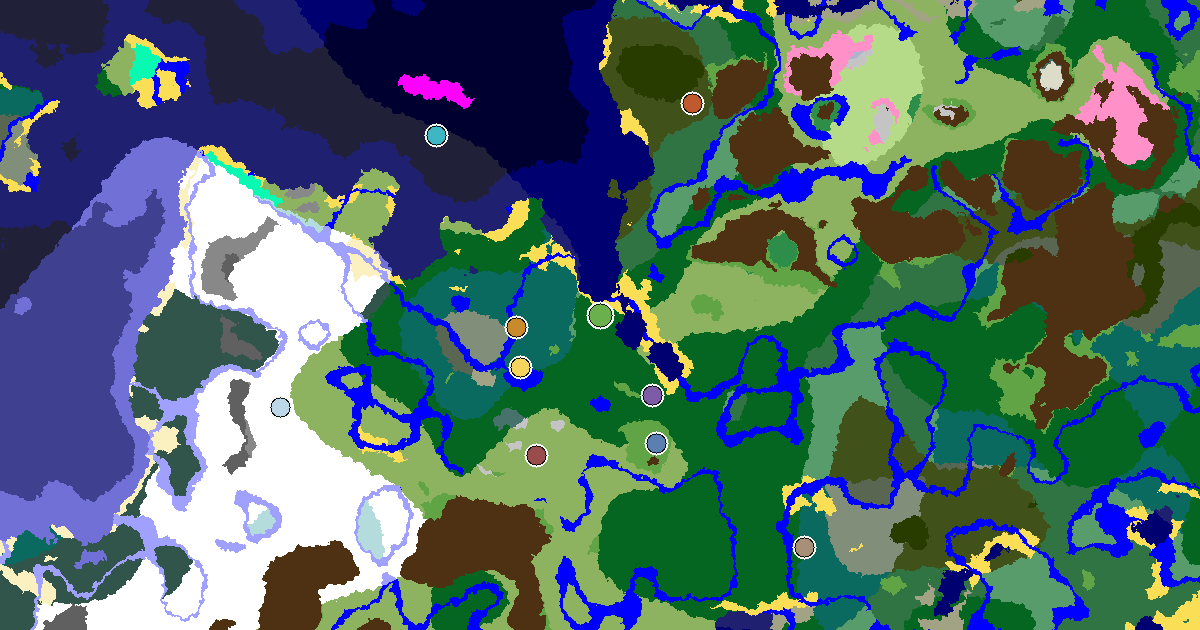 a Mansion Within Reach Near a Forest Spawn — biome and structure map