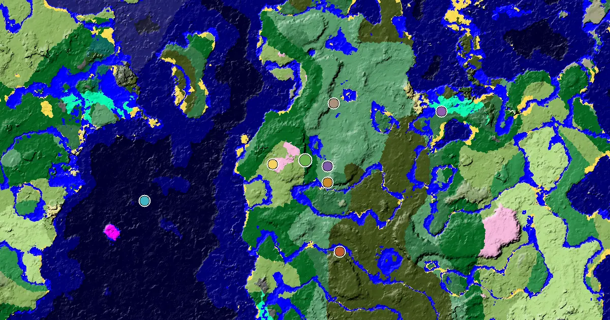 Forest Seed With a Mansion Within Reach — biome and structure map