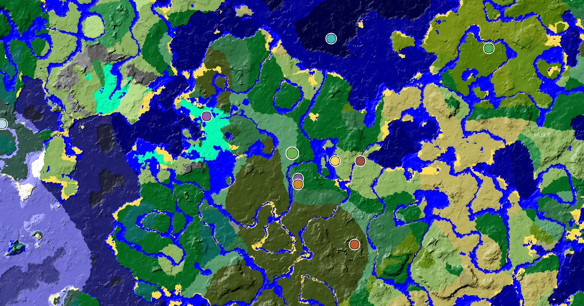 a Mansion Within Reach Near a Old Growth Birch Forest Spawn — biome and structure map