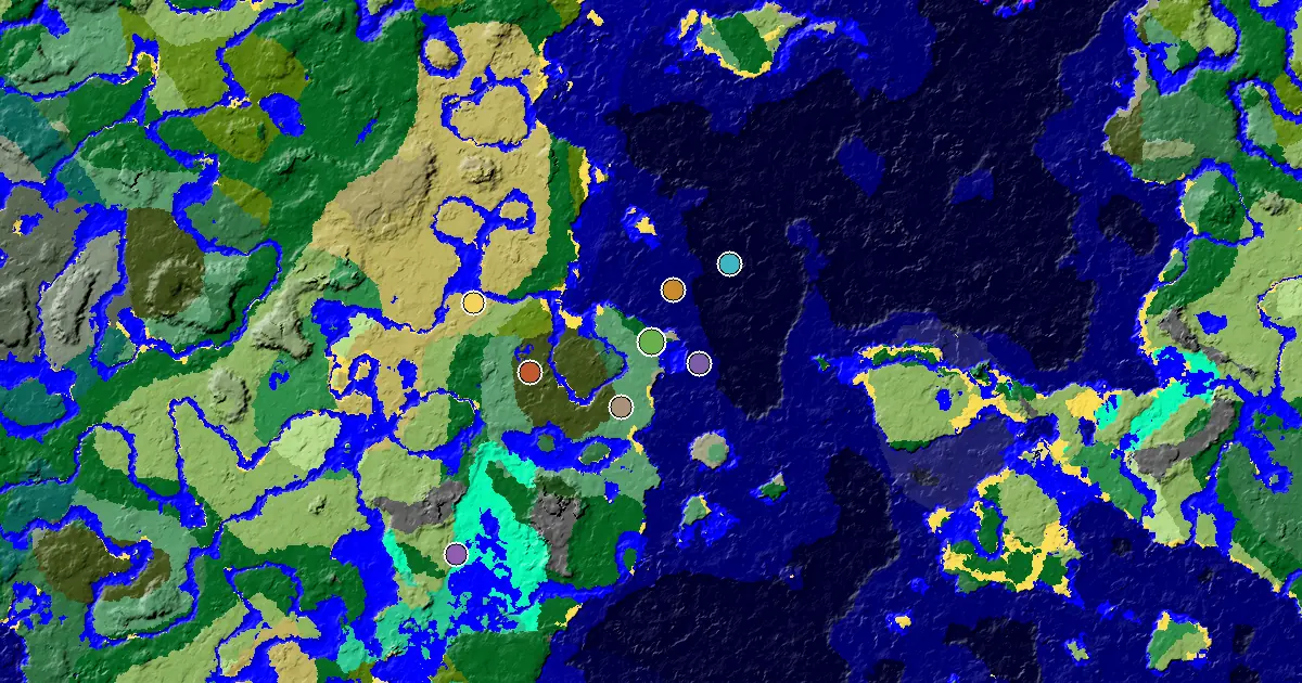 Minecraft Forest Seed: a Woodland Mansion Nearby — biome and structure map