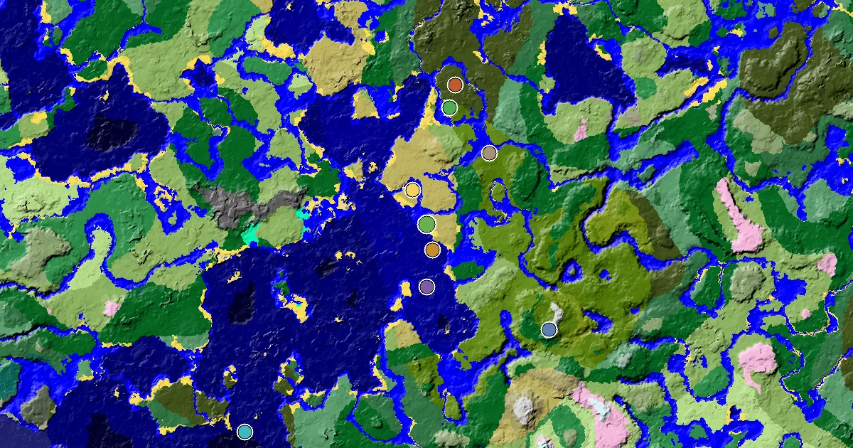 Savanna Seed With a Trial Chamber by Spawn — biome and structure map
