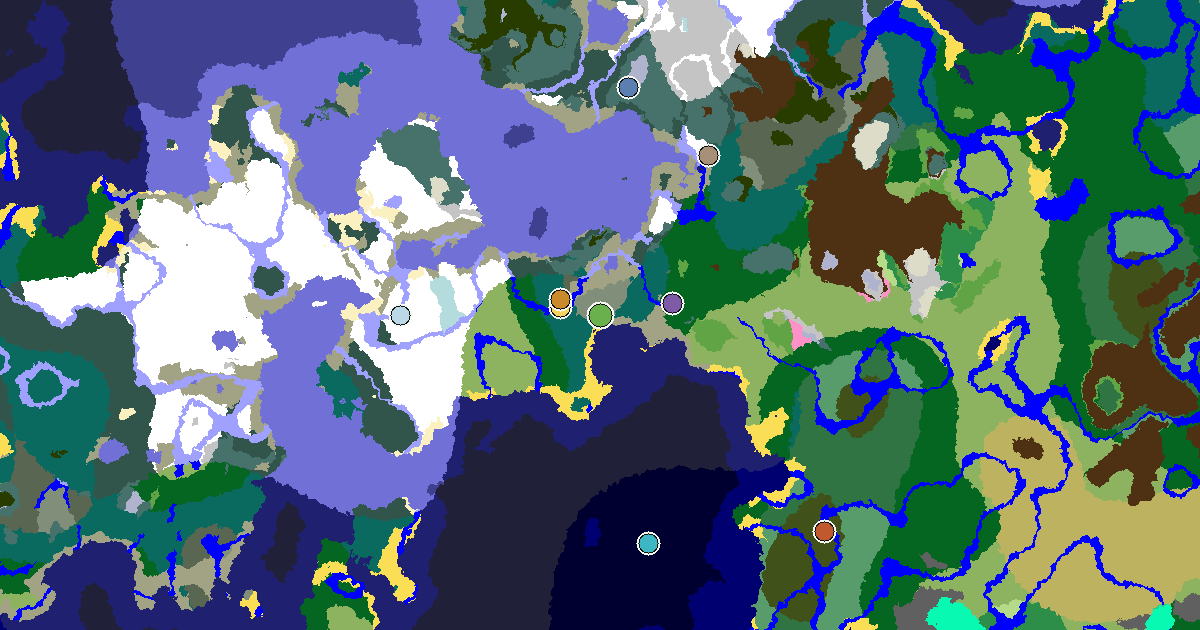 a Village Beside Spawn Near a Old Growth Spruce Taiga Spawn — biome and structure map