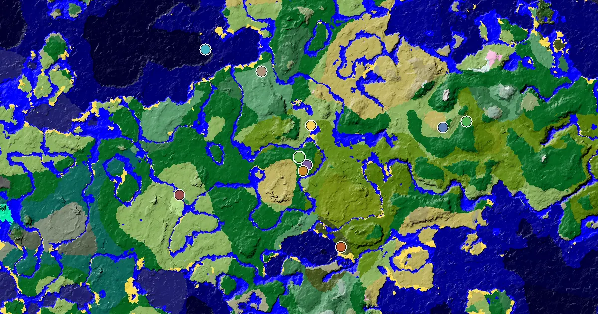 a Trial Chamber by Spawn Near a Forest Spawn — biome and structure map