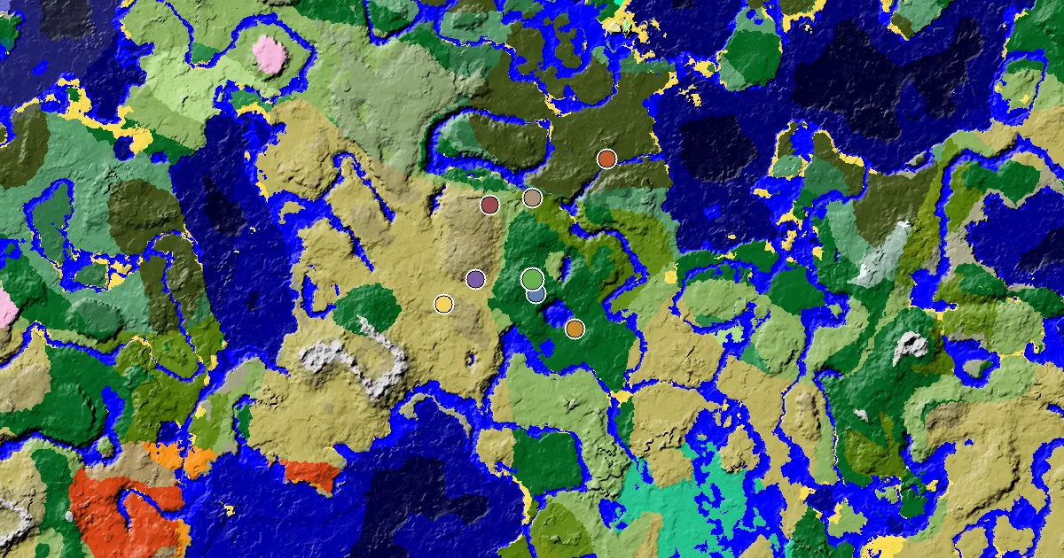 Minecraft Dripstone Caves Seed: an Ancient City Under Spawn — biome and structure map around spawn