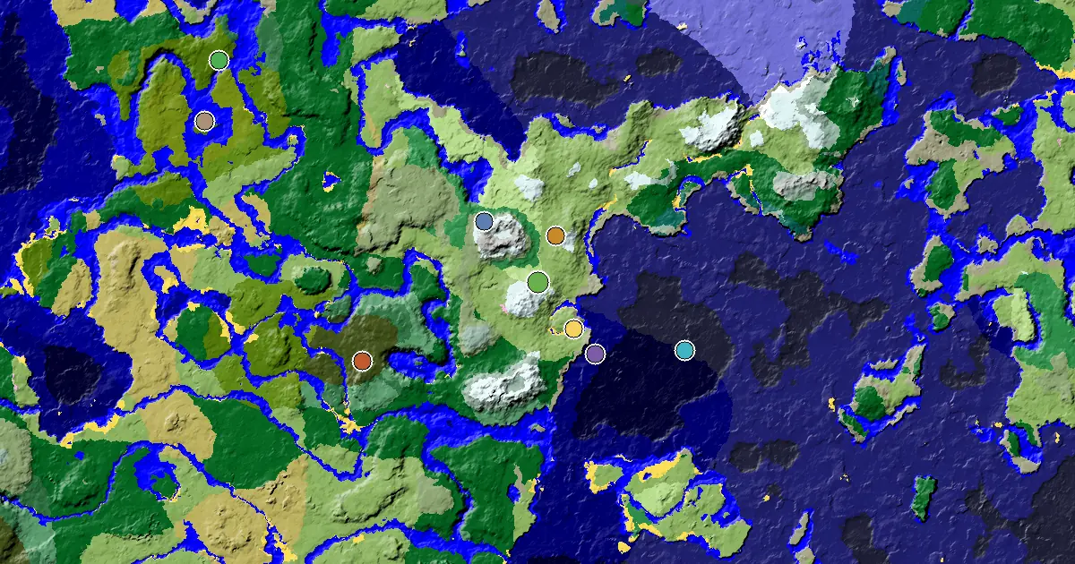 an Ancient City Under Spawn Near a Sunflower Plains Spawn — biome and structure map