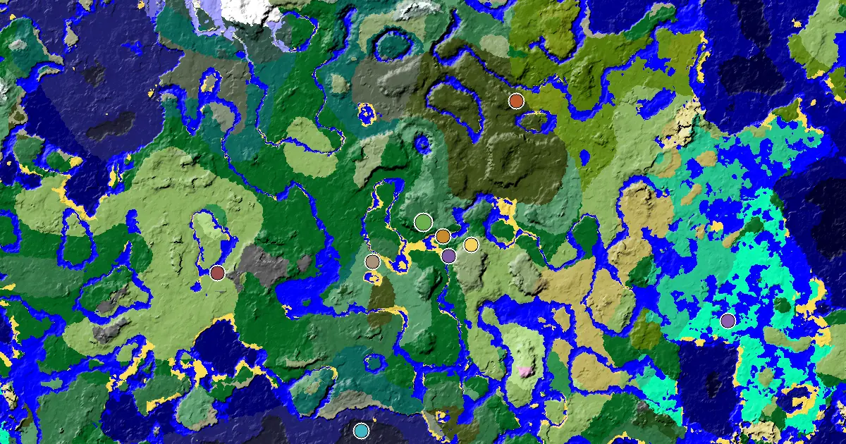 Dripstone Caves Seed With a Trial Chamber by Spawn — biome and structure map