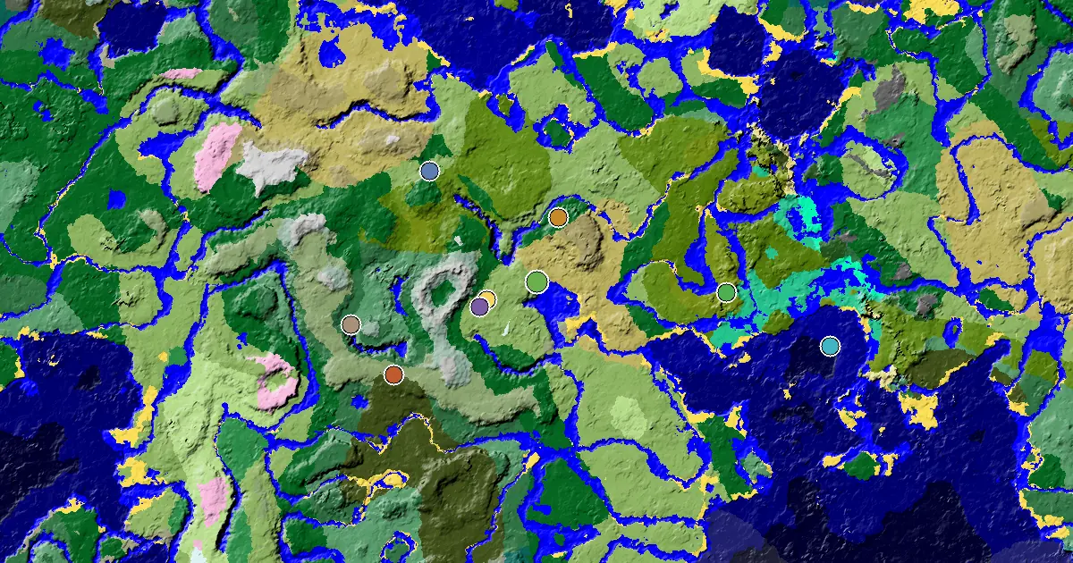 Minecraft Savanna Seed: a Mansion Within Reach — biome and structure map