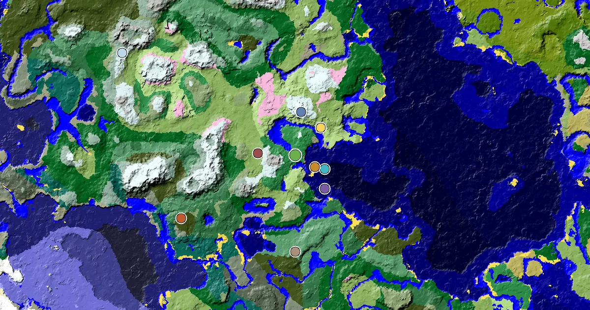 Flower Forest Seed With an Ancient City Under Spawn — biome and structure map