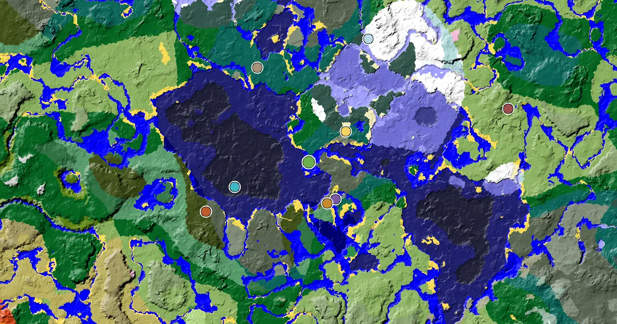 Old Growth Spruce Taiga Seed With a Mansion Within Reach — biome and structure map