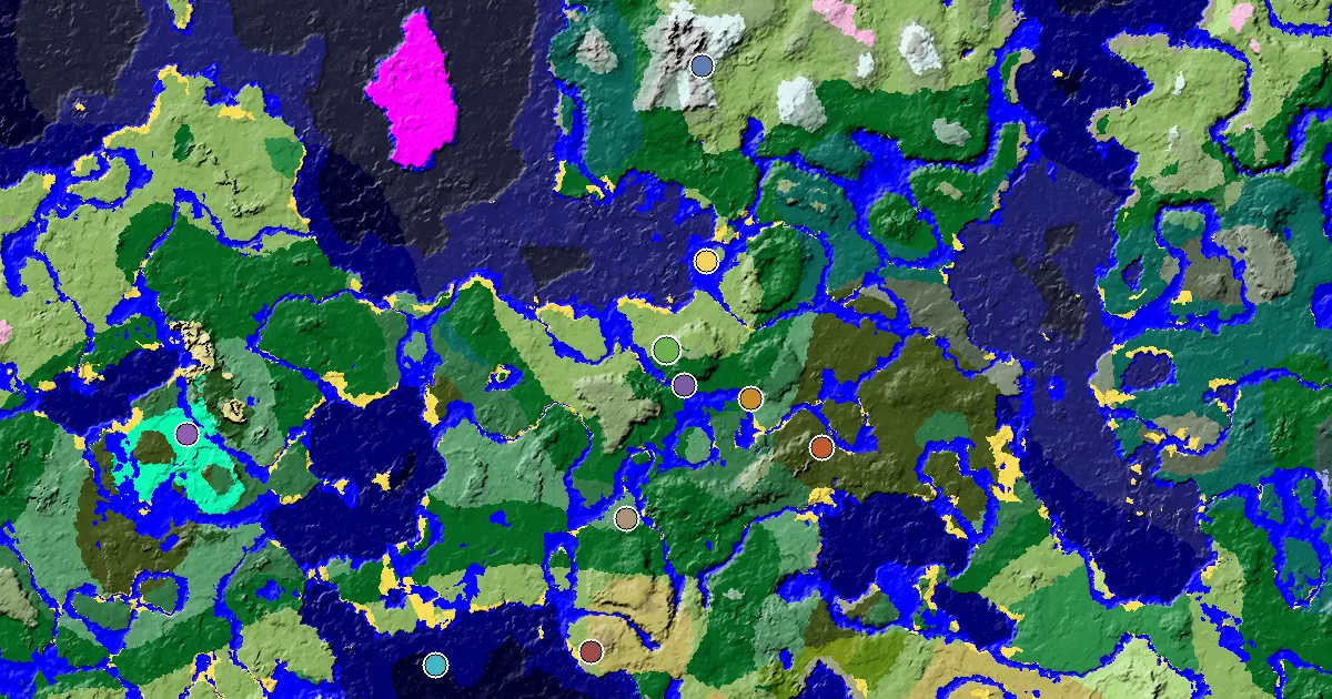 Forest Spawn — a Mansion Within Reach — biome and structure map