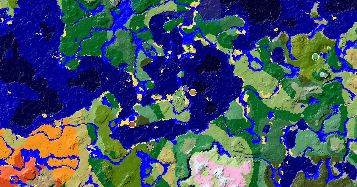 a Village Beside Spawn Near a Plains Spawn — biome and structure map