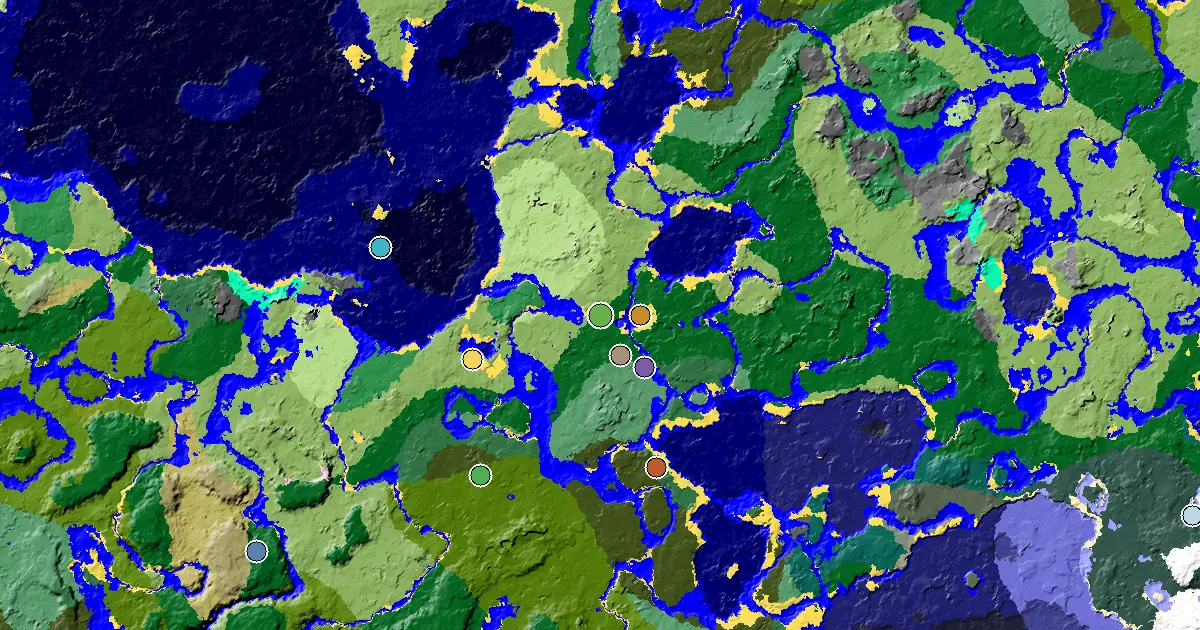 a Mansion Within Reach Near a Forest Spawn — biome and structure map