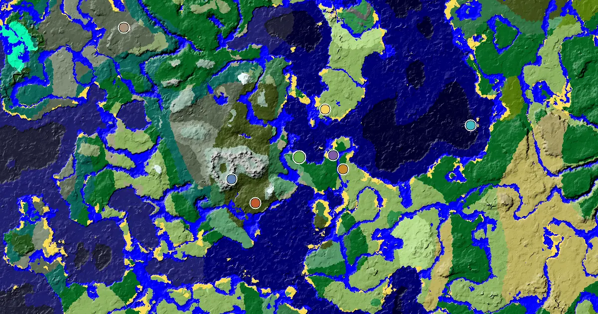 Forest Seed With a Mansion Within Reach — biome and structure map