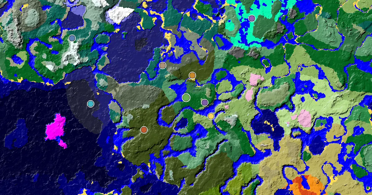 a Mansion Within Reach Near a Forest Spawn — biome and structure map