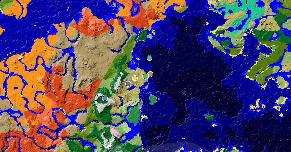 a Trial Chamber by Spawn Near a Savanna Spawn — biome and structure map
