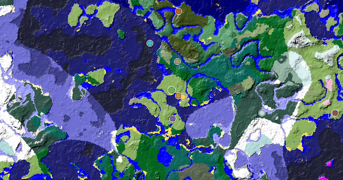 Plains Seed With a Trial Chamber by Spawn — biome and structure map