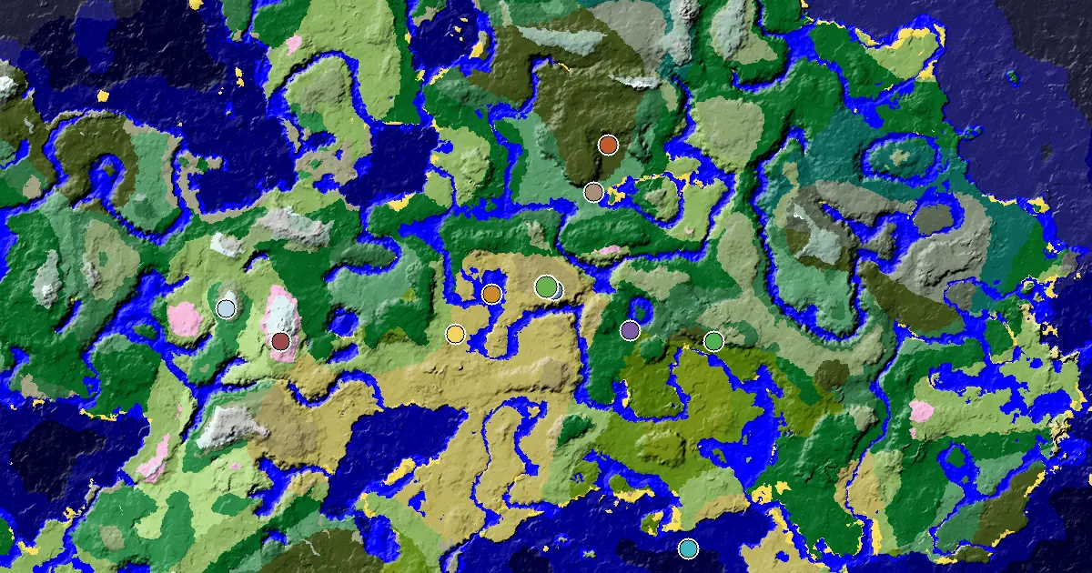 Savanna Plateau Seed With an Ancient City Under Spawn — biome and structure map