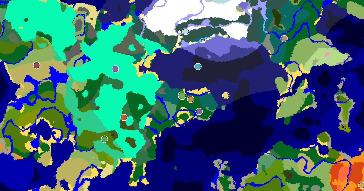 a Trial Chamber by Spawn Near a Forest Spawn — biome and structure map