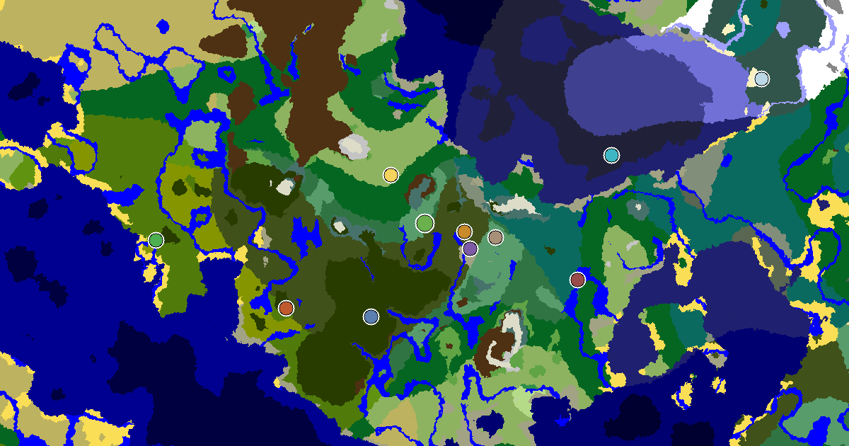 Old Growth Birch Forest Seed With a Mansion Within Reach — biome and structure map around spawn