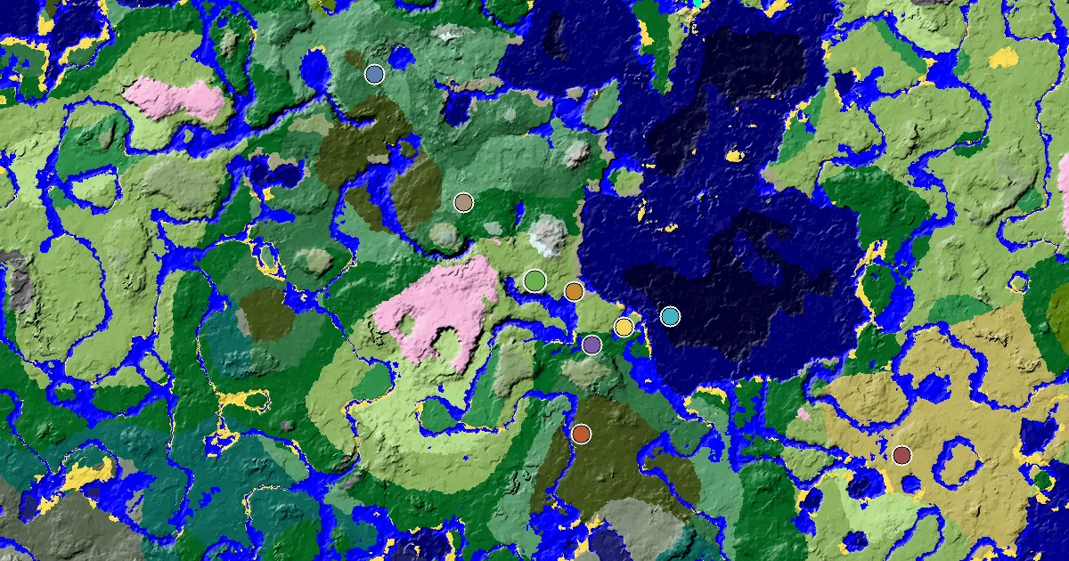 Minecraft Plains Seed: a Mansion Within Reach — biome and structure map