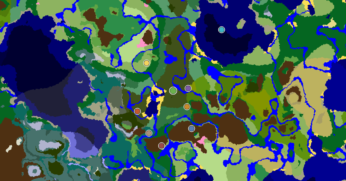 Dark Forest Spawn — a Mansion Within Reach — biome and structure map