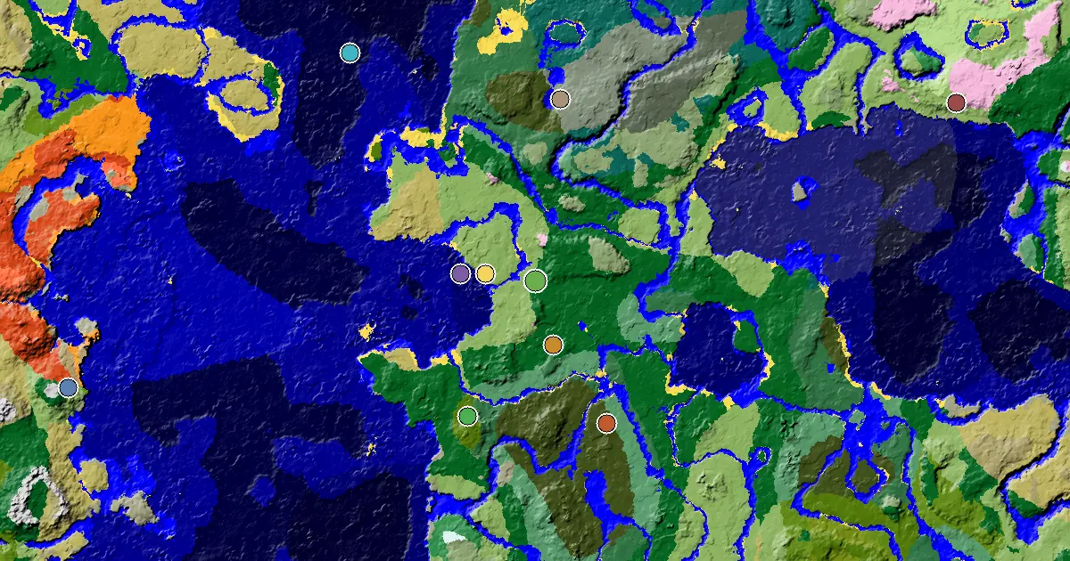 a Mansion Within Reach Near a Forest Spawn — biome and structure map