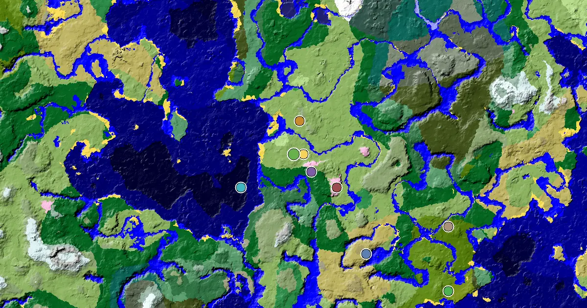 Minecraft Plains Seed: a Village Beside Spawn — biome and structure map