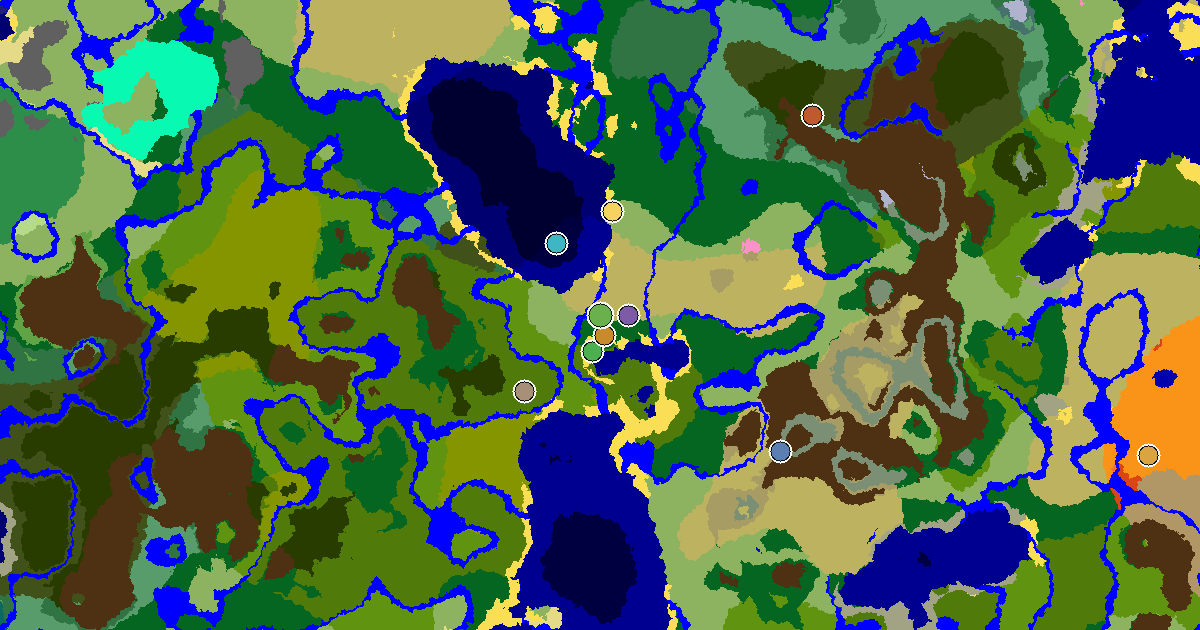 Savanna Seed With a Trial Chamber by Spawn — biome and structure map