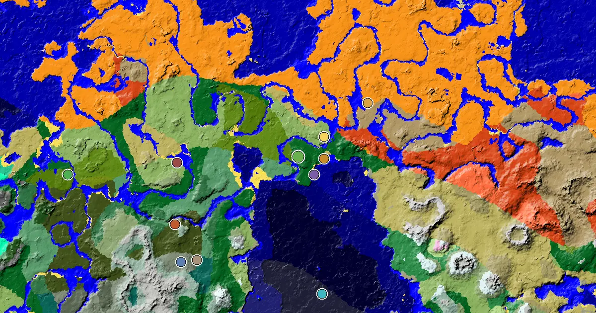 Forest Seed With a Mansion Within Reach — biome and structure map
