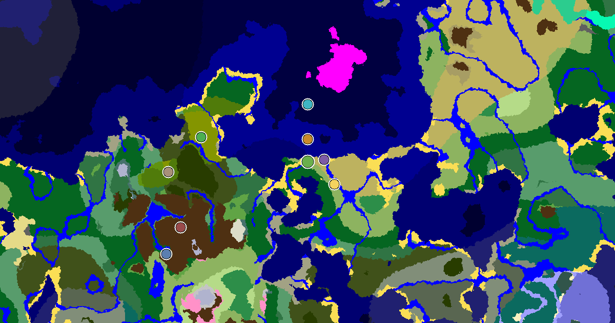 a Village Close to Spawn Near a Plains Spawn — biome and structure map