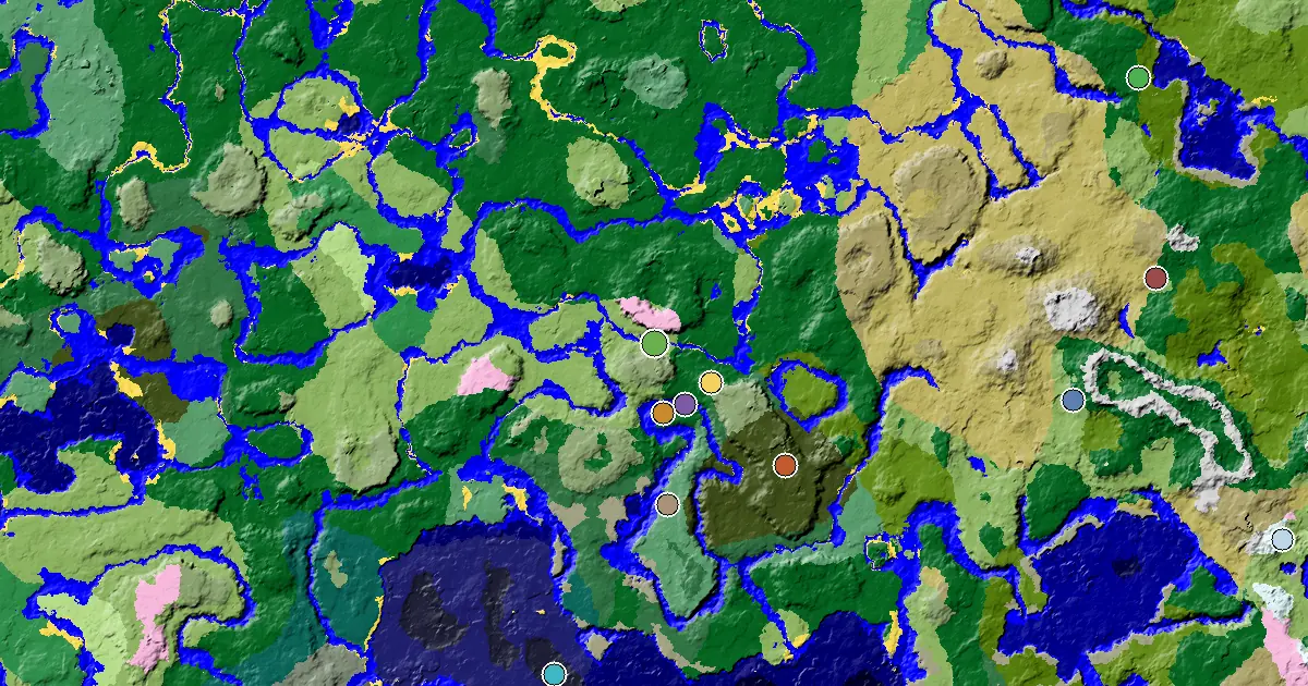 Plains Seed With a Mansion Within Reach — biome and structure map