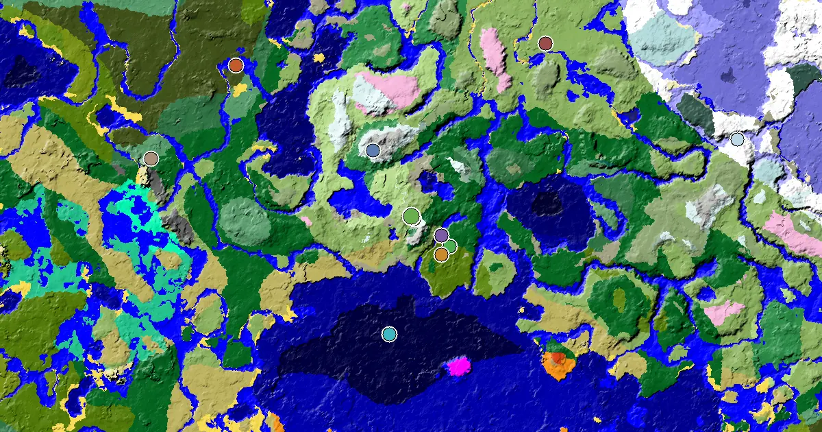 Minecraft Plains Seed: a Village at Spawn — biome and structure map